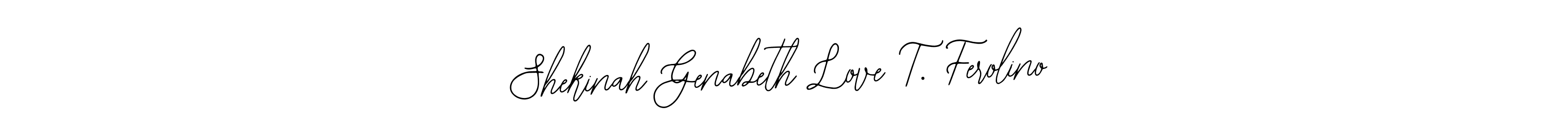 Bearetta-2O07w is a professional signature style that is perfect for those who want to add a touch of class to their signature. It is also a great choice for those who want to make their signature more unique. Get Shekinah Genabeth Love T. Ferolino name to fancy signature for free. Shekinah Genabeth Love T. Ferolino signature style 12 images and pictures png