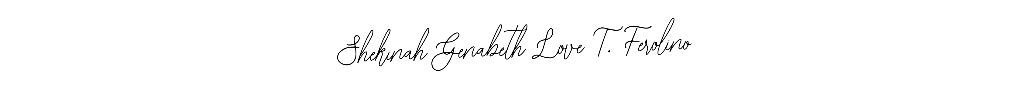 Create a beautiful signature design for name Shekinah Genabeth Love T. Ferolino. With this signature (Bearetta-2O07w) fonts, you can make a handwritten signature for free. Shekinah Genabeth Love T. Ferolino signature style 12 images and pictures png