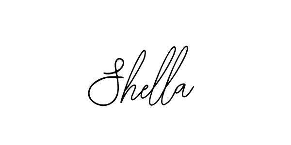 How to make Shella name signature. Use Bearetta-2O07w style for creating short signs online. This is the latest handwritten sign. Shella signature style 12 images and pictures png