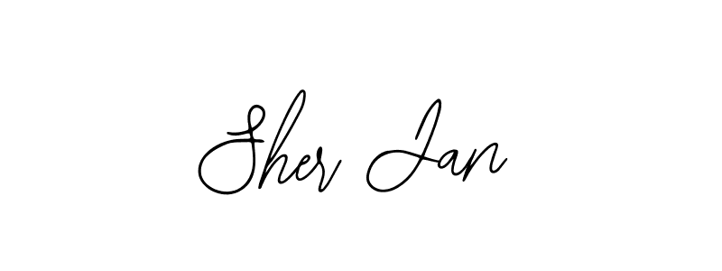 How to make Sher Jan name signature. Use Bearetta-2O07w style for creating short signs online. This is the latest handwritten sign. Sher Jan signature style 12 images and pictures png