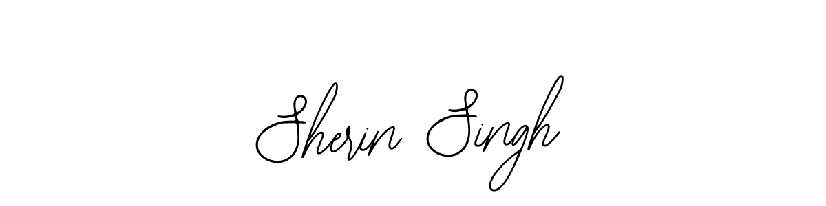 How to make Sherin Singh name signature. Use Bearetta-2O07w style for creating short signs online. This is the latest handwritten sign. Sherin Singh signature style 12 images and pictures png