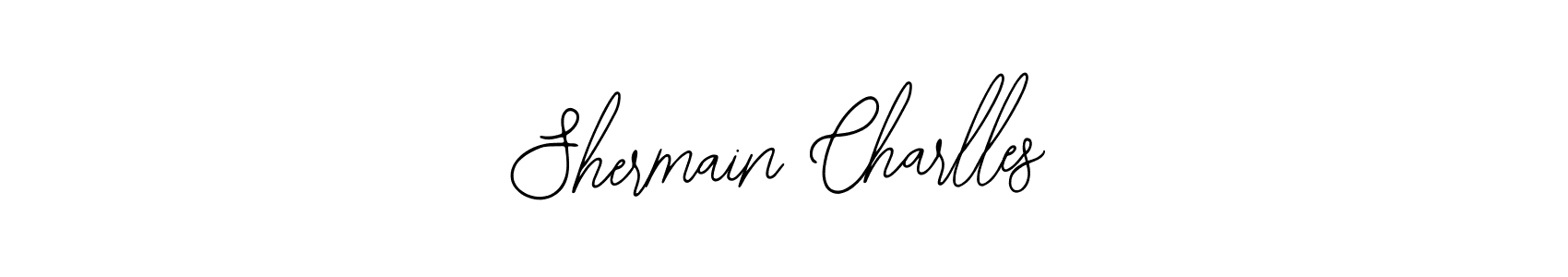 This is the best signature style for the Shermain Charlles name. Also you like these signature font (Bearetta-2O07w). Mix name signature. Shermain Charlles signature style 12 images and pictures png