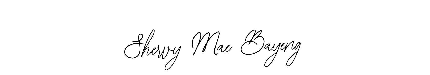 Design your own signature with our free online signature maker. With this signature software, you can create a handwritten (Bearetta-2O07w) signature for name Shervy Mae Bayeng. Shervy Mae Bayeng signature style 12 images and pictures png