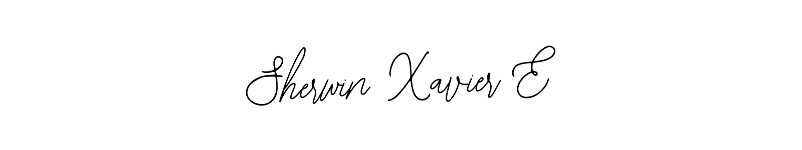 Sherwin Xavier E stylish signature style. Best Handwritten Sign (Bearetta-2O07w) for my name. Handwritten Signature Collection Ideas for my name Sherwin Xavier E. Sherwin Xavier E signature style 12 images and pictures png
