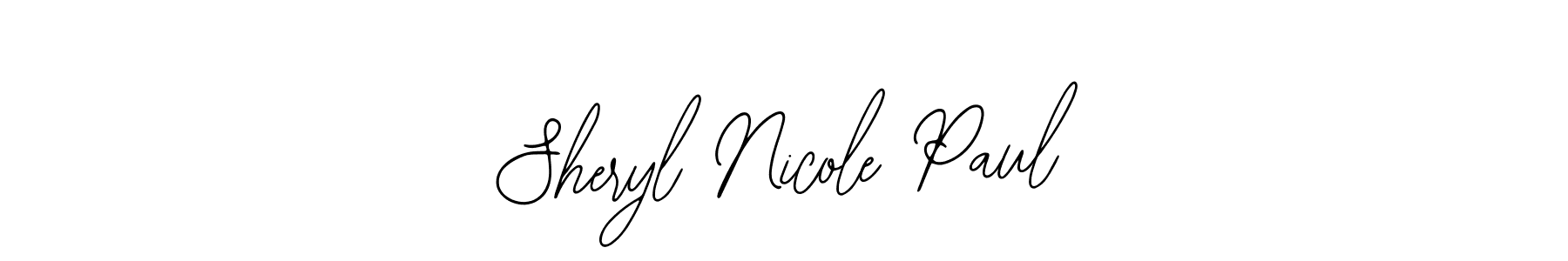 How to make Sheryl Nicole Paul signature? Bearetta-2O07w is a professional autograph style. Create handwritten signature for Sheryl Nicole Paul name. Sheryl Nicole Paul signature style 12 images and pictures png