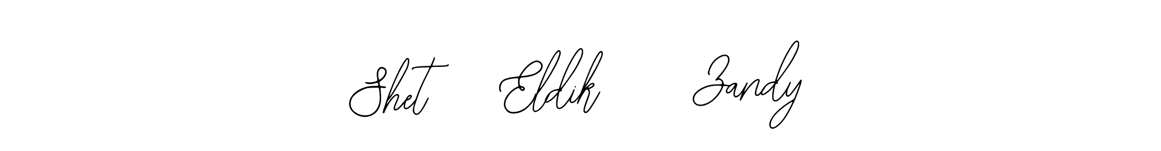 Use a signature maker to create a handwritten signature online. With this signature software, you can design (Bearetta-2O07w) your own signature for name Shet    Eldik     Zandy. Shet    Eldik     Zandy signature style 12 images and pictures png
