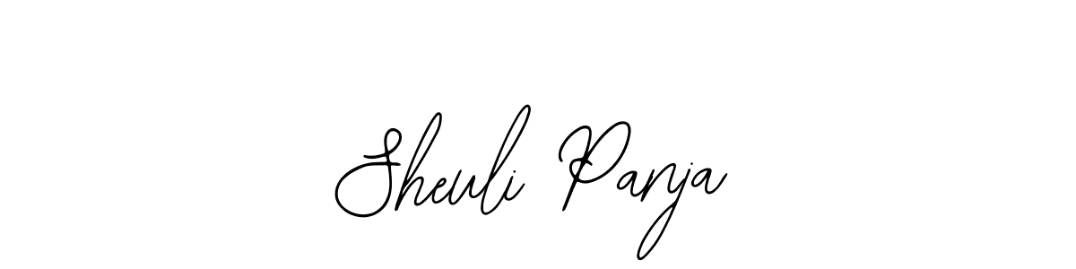 The best way (Bearetta-2O07w) to make a short signature is to pick only two or three words in your name. The name Sheuli Panja include a total of six letters. For converting this name. Sheuli Panja signature style 12 images and pictures png