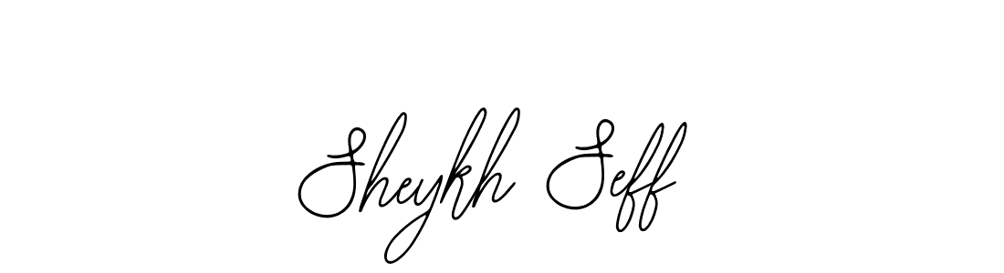 Use a signature maker to create a handwritten signature online. With this signature software, you can design (Bearetta-2O07w) your own signature for name Sheykh Seff. Sheykh Seff signature style 12 images and pictures png