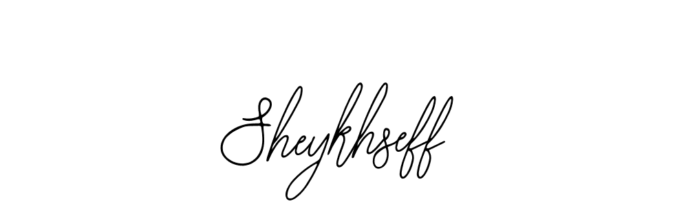 You should practise on your own different ways (Bearetta-2O07w) to write your name (Sheykhseff) in signature. don't let someone else do it for you. Sheykhseff signature style 12 images and pictures png