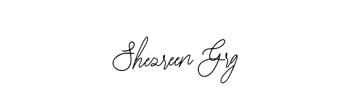 How to make Shezreen Grg name signature. Use Bearetta-2O07w style for creating short signs online. This is the latest handwritten sign. Shezreen Grg signature style 12 images and pictures png
