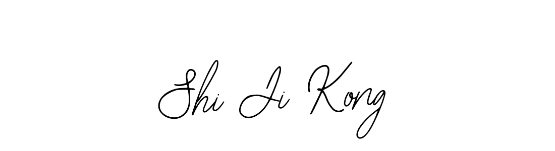 You should practise on your own different ways (Bearetta-2O07w) to write your name (Shi Ji Kong) in signature. don't let someone else do it for you. Shi Ji Kong signature style 12 images and pictures png