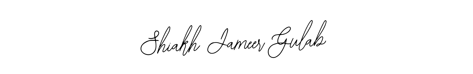 Similarly Bearetta-2O07w is the best handwritten signature design. Signature creator online .You can use it as an online autograph creator for name Shiakh Jameer Gulab. Shiakh Jameer Gulab signature style 12 images and pictures png