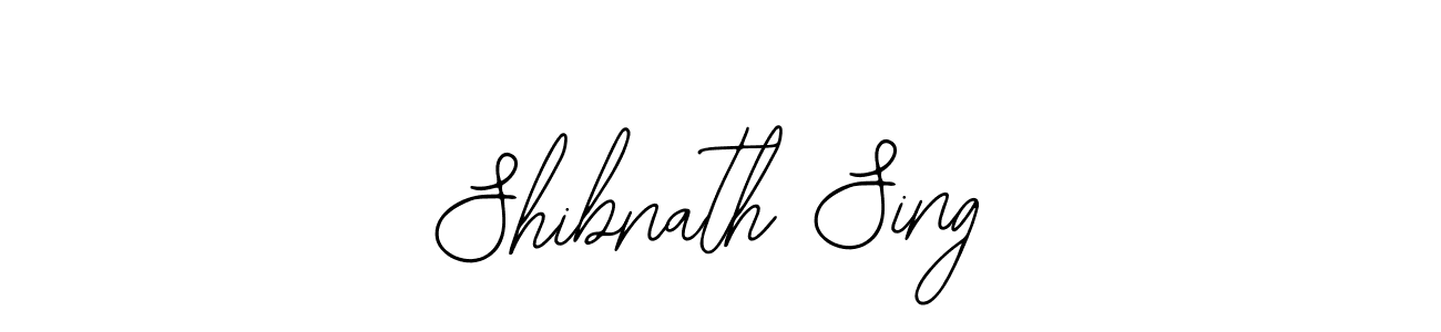 You should practise on your own different ways (Bearetta-2O07w) to write your name (Shibnath Sing) in signature. don't let someone else do it for you. Shibnath Sing signature style 12 images and pictures png
