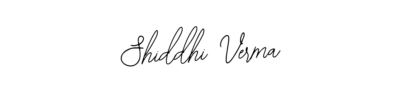 Design your own signature with our free online signature maker. With this signature software, you can create a handwritten (Bearetta-2O07w) signature for name Shiddhi Verma. Shiddhi Verma signature style 12 images and pictures png