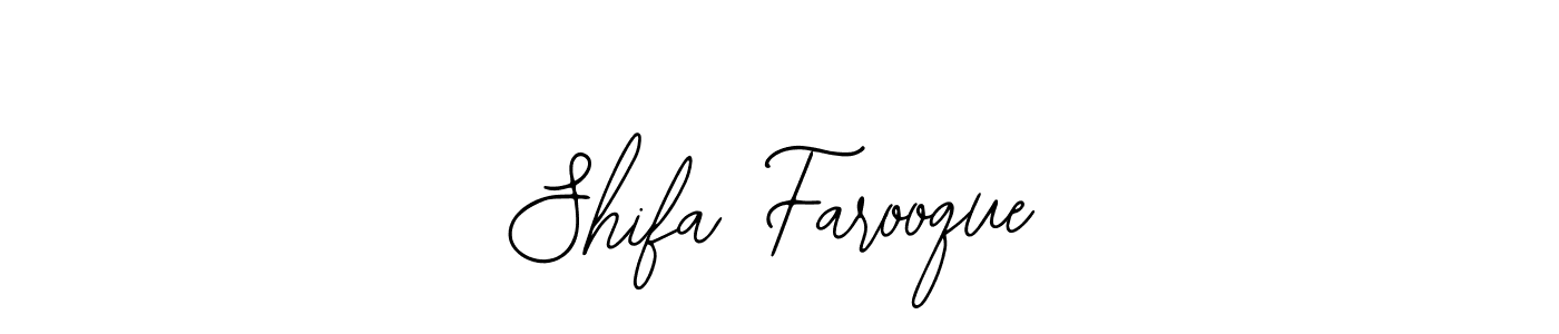 Also You can easily find your signature by using the search form. We will create Shifa Farooque name handwritten signature images for you free of cost using Bearetta-2O07w sign style. Shifa Farooque signature style 12 images and pictures png