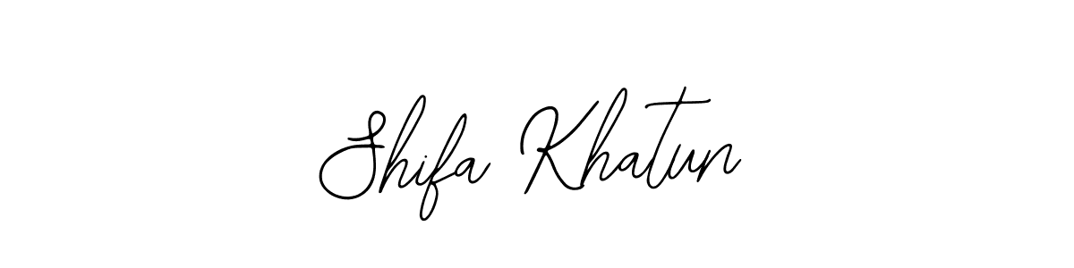 Design your own signature with our free online signature maker. With this signature software, you can create a handwritten (Bearetta-2O07w) signature for name Shifa Khatun. Shifa Khatun signature style 12 images and pictures png