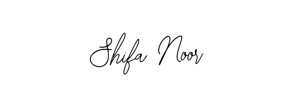 How to make Shifa Noor name signature. Use Bearetta-2O07w style for creating short signs online. This is the latest handwritten sign. Shifa Noor signature style 12 images and pictures png