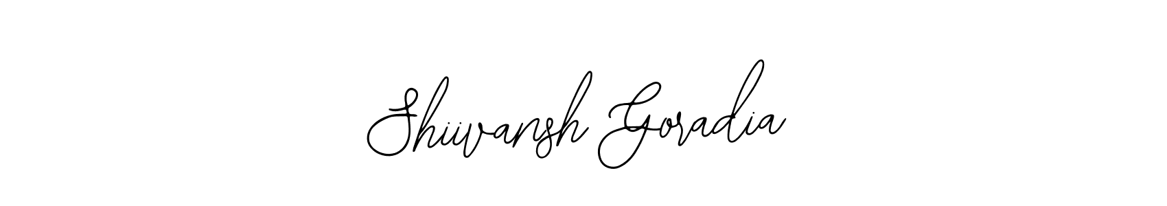 if you are searching for the best signature style for your name Shiivansh Goradia. so please give up your signature search. here we have designed multiple signature styles  using Bearetta-2O07w. Shiivansh Goradia signature style 12 images and pictures png