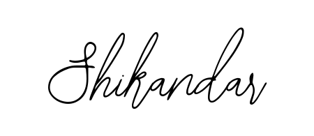 Quickly download Shikandar name signature in high-resolution PNG using Bearetta-2O07w style. Ready to insert into PDFs and online applications. Shikandar signature style 12 images and pictures png