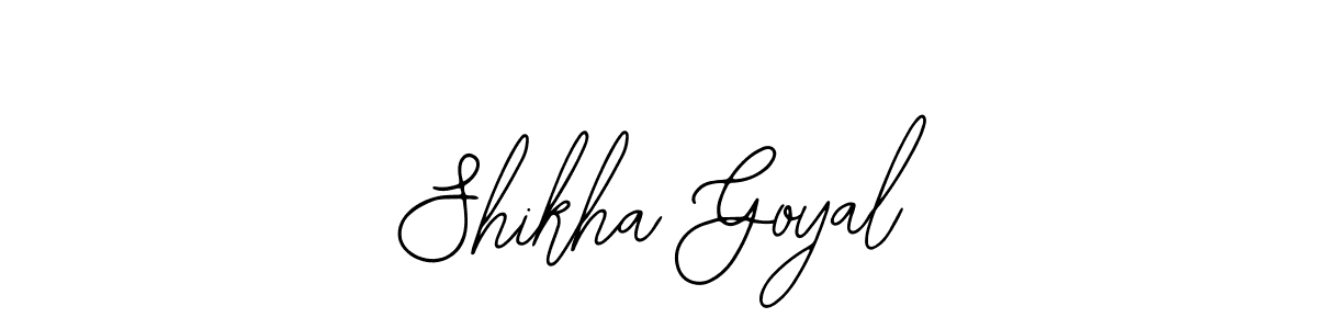 How to make Shikha Goyal name signature. Use Bearetta-2O07w style for creating short signs online. This is the latest handwritten sign. Shikha Goyal signature style 12 images and pictures png