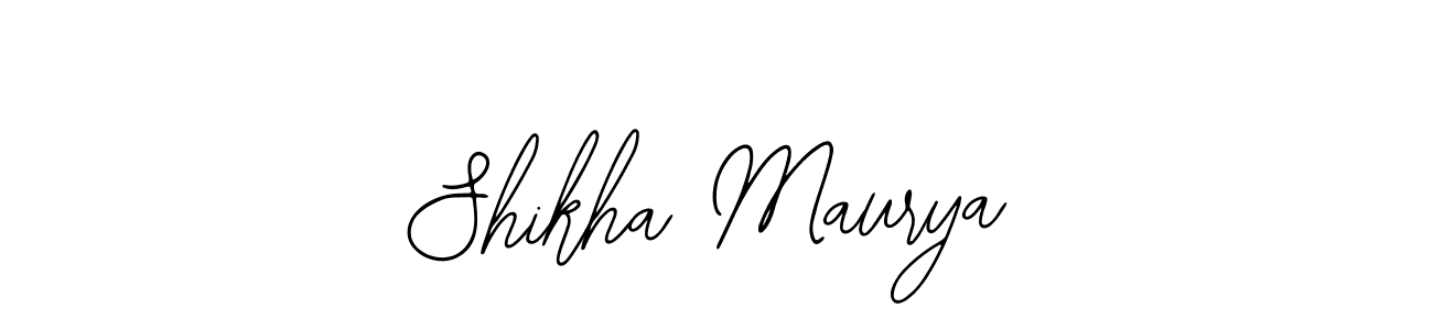 You should practise on your own different ways (Bearetta-2O07w) to write your name (Shikha Maurya) in signature. don't let someone else do it for you. Shikha Maurya signature style 12 images and pictures png