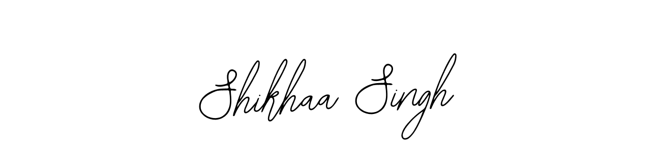 How to make Shikhaa Singh name signature. Use Bearetta-2O07w style for creating short signs online. This is the latest handwritten sign. Shikhaa Singh signature style 12 images and pictures png