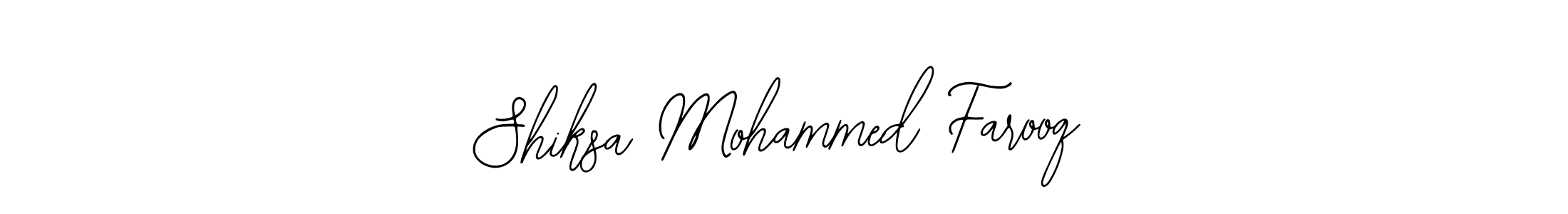 Use a signature maker to create a handwritten signature online. With this signature software, you can design (Bearetta-2O07w) your own signature for name Shiksa Mohammed Farooq. Shiksa Mohammed Farooq signature style 12 images and pictures png