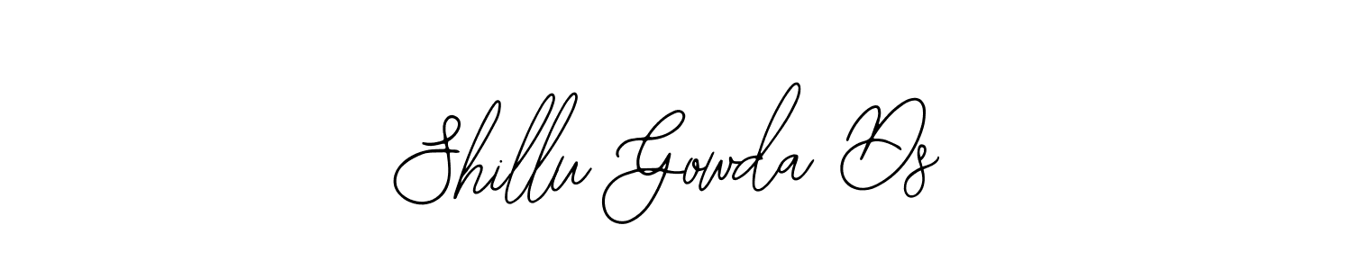 How to make Shillu Gowda Ds signature? Bearetta-2O07w is a professional autograph style. Create handwritten signature for Shillu Gowda Ds name. Shillu Gowda Ds signature style 12 images and pictures png