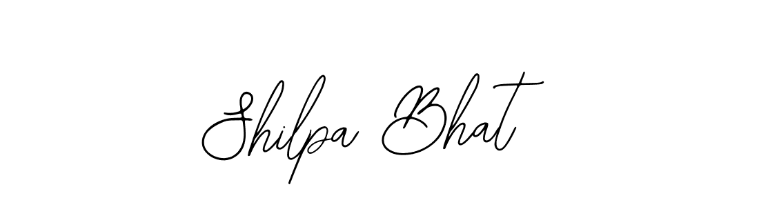 You should practise on your own different ways (Bearetta-2O07w) to write your name (Shilpa Bhat) in signature. don't let someone else do it for you. Shilpa Bhat signature style 12 images and pictures png