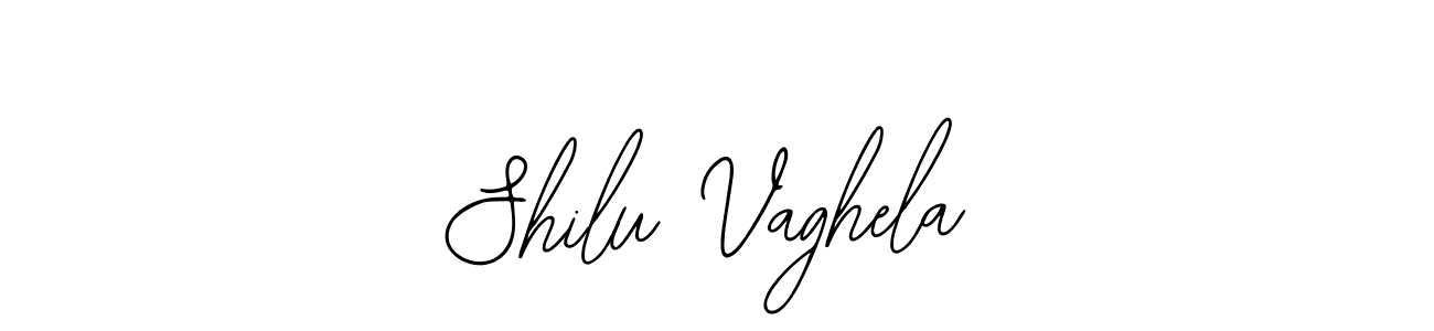 You should practise on your own different ways (Bearetta-2O07w) to write your name (Shilu Vaghela) in signature. don't let someone else do it for you. Shilu Vaghela signature style 12 images and pictures png