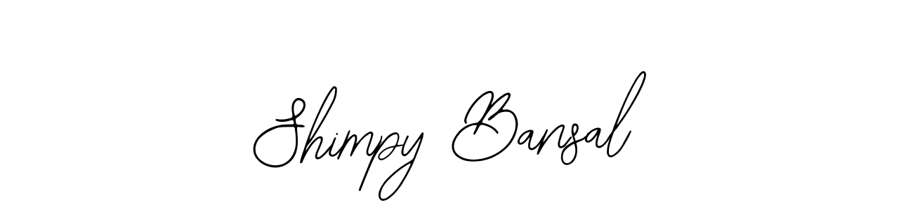 You should practise on your own different ways (Bearetta-2O07w) to write your name (Shimpy Bansal) in signature. don't let someone else do it for you. Shimpy Bansal signature style 12 images and pictures png