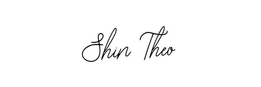 You should practise on your own different ways (Bearetta-2O07w) to write your name (Shin Theo) in signature. don't let someone else do it for you. Shin Theo signature style 12 images and pictures png