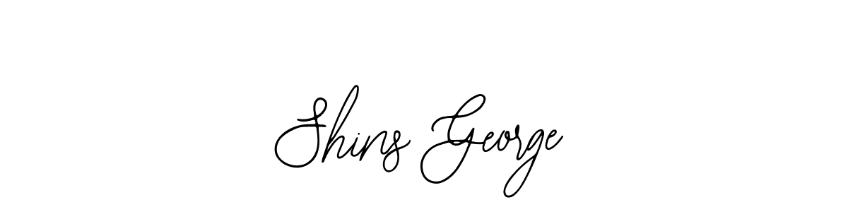 You should practise on your own different ways (Bearetta-2O07w) to write your name (Shins George) in signature. don't let someone else do it for you. Shins George signature style 12 images and pictures png