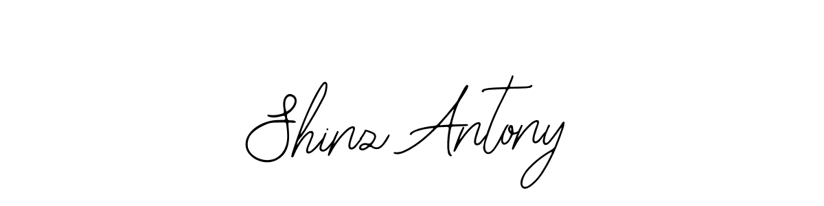 How to make Shinz Antony name signature. Use Bearetta-2O07w style for creating short signs online. This is the latest handwritten sign. Shinz Antony signature style 12 images and pictures png