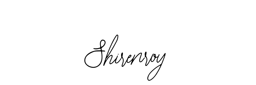 Use a signature maker to create a handwritten signature online. With this signature software, you can design (Bearetta-2O07w) your own signature for name Shirenroy. Shirenroy signature style 12 images and pictures png