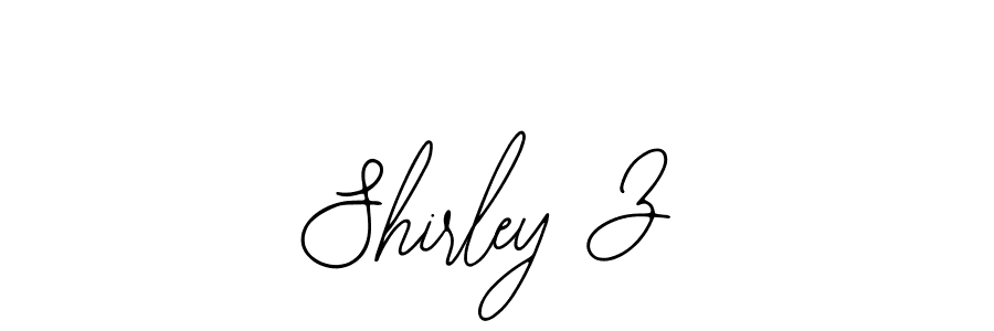 You should practise on your own different ways (Bearetta-2O07w) to write your name (Shirley Z) in signature. don't let someone else do it for you. Shirley Z signature style 12 images and pictures png