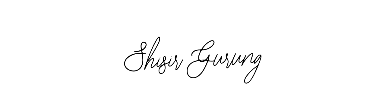 You should practise on your own different ways (Bearetta-2O07w) to write your name (Shisir Gurung) in signature. don't let someone else do it for you. Shisir Gurung signature style 12 images and pictures png