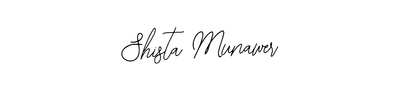 Shista Munawer stylish signature style. Best Handwritten Sign (Bearetta-2O07w) for my name. Handwritten Signature Collection Ideas for my name Shista Munawer. Shista Munawer signature style 12 images and pictures png