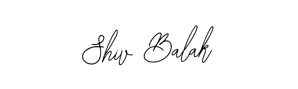 How to make Shiv Balak name signature. Use Bearetta-2O07w style for creating short signs online. This is the latest handwritten sign. Shiv Balak signature style 12 images and pictures png