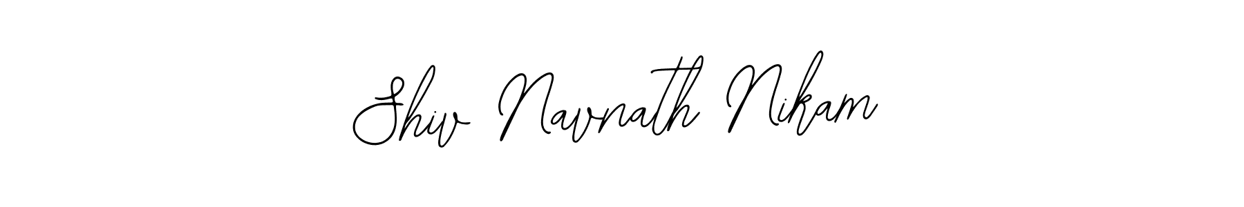 How to make Shiv Navnath Nikam name signature. Use Bearetta-2O07w style for creating short signs online. This is the latest handwritten sign. Shiv Navnath Nikam signature style 12 images and pictures png