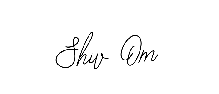 How to make Shiv Om name signature. Use Bearetta-2O07w style for creating short signs online. This is the latest handwritten sign. Shiv Om signature style 12 images and pictures png