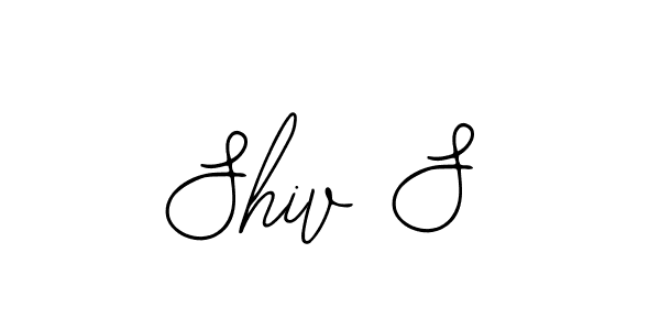 You should practise on your own different ways (Bearetta-2O07w) to write your name (Shiv S) in signature. don't let someone else do it for you. Shiv S signature style 12 images and pictures png