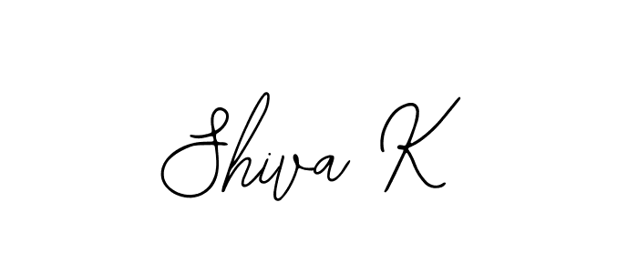 How to make Shiva K name signature. Use Bearetta-2O07w style for creating short signs online. This is the latest handwritten sign. Shiva K signature style 12 images and pictures png
