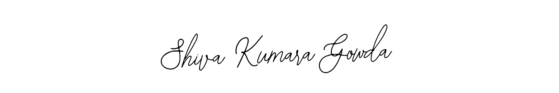 How to make Shiva Kumara Gowda name signature. Use Bearetta-2O07w style for creating short signs online. This is the latest handwritten sign. Shiva Kumara Gowda signature style 12 images and pictures png