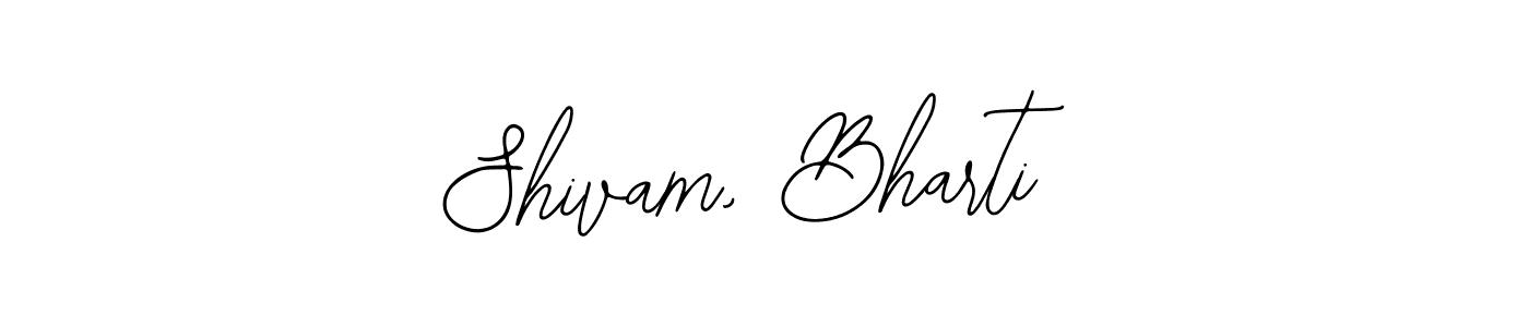 Make a beautiful signature design for name Shivam, Bharti. With this signature (Bearetta-2O07w) style, you can create a handwritten signature for free. Shivam, Bharti signature style 12 images and pictures png