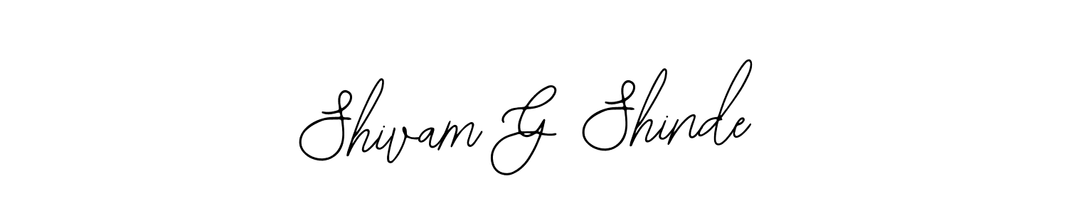 The best way (Bearetta-2O07w) to make a short signature is to pick only two or three words in your name. The name Shivam G Shinde include a total of six letters. For converting this name. Shivam G Shinde signature style 12 images and pictures png