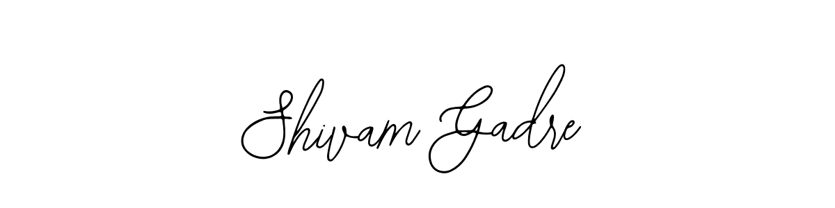 How to make Shivam Gadre name signature. Use Bearetta-2O07w style for creating short signs online. This is the latest handwritten sign. Shivam Gadre signature style 12 images and pictures png