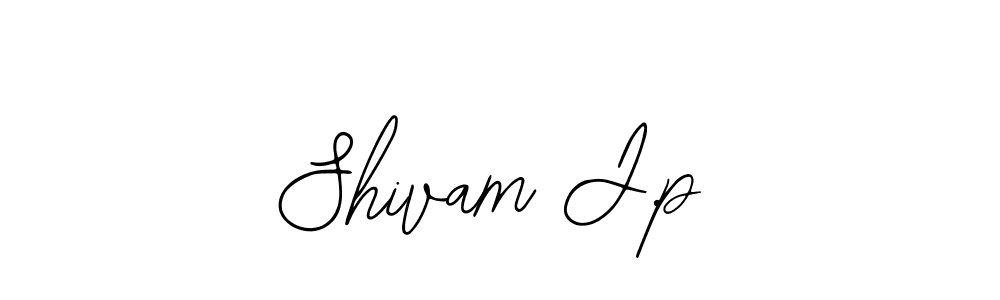 The best way (Bearetta-2O07w) to make a short signature is to pick only two or three words in your name. The name Shivam J.p include a total of six letters. For converting this name. Shivam J.p signature style 12 images and pictures png