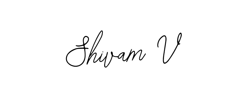 Create a beautiful signature design for name Shivam V. With this signature (Bearetta-2O07w) fonts, you can make a handwritten signature for free. Shivam V signature style 12 images and pictures png