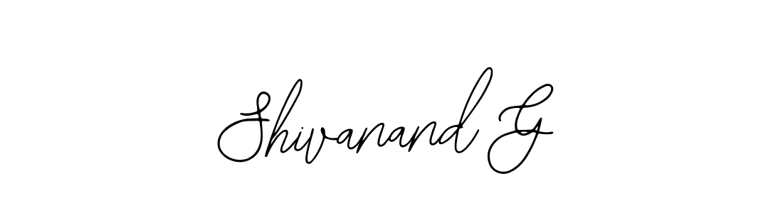 How to make Shivanand G signature? Bearetta-2O07w is a professional autograph style. Create handwritten signature for Shivanand G name. Shivanand G signature style 12 images and pictures png